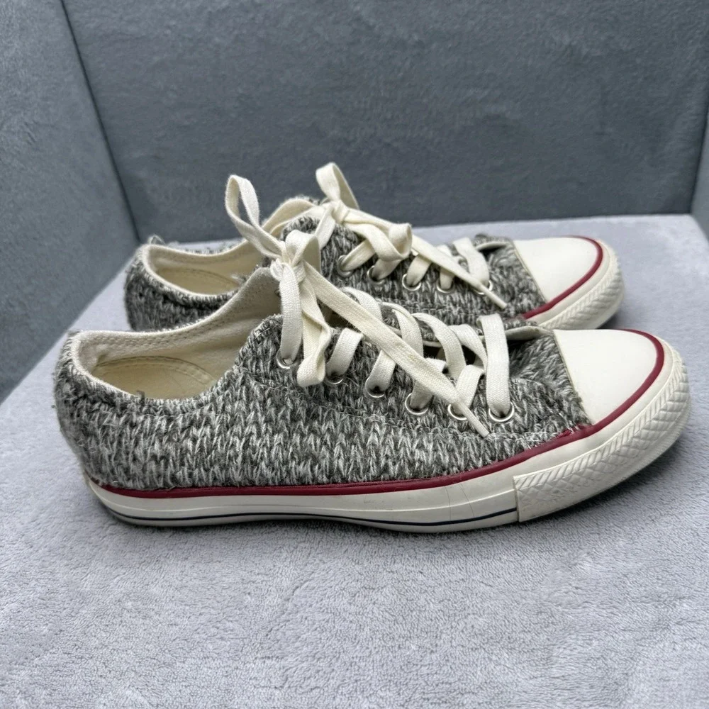 Converse Chuck Taylor All Star Sweater Knit Gray Low Top Women's Size 7
